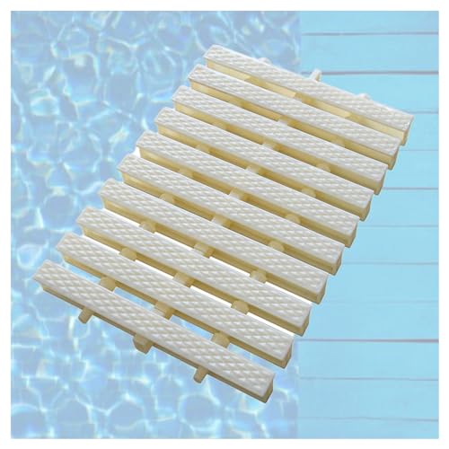 Generico Griglia di Scarico per Piscina - Griglia di Troppo Pieno in plastica ABS Resistente per Piscine Interne/Esterne, griglia di grondaia Stradale Estensibile, 20x100 cm, Set da 2 per Un Migliore