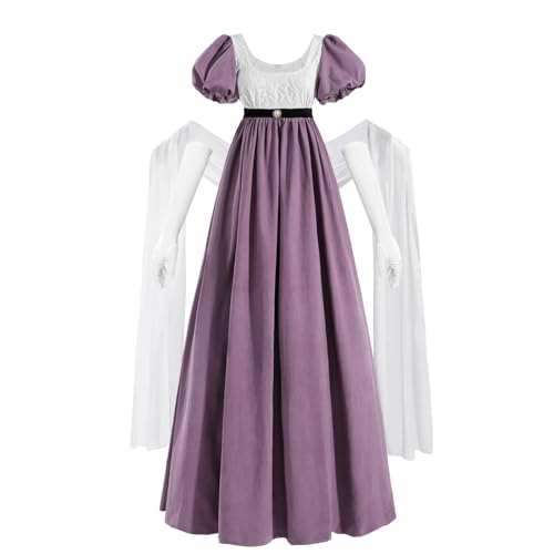 victorian purple bridesmaid dress Royal Blue and Purple Rococo Ball Gown with Victorian Collar  Vintage Wedding Dress with Long Sleeves and Floral Embellishments Plus Size Size 18W /