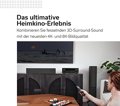 Denon AVR-X1700HDAB 7.2-Kanal AV-Receiver, HiFi Verstärker mit Dolby Atmos, DTS:X, 6 HDMI Eingänge...