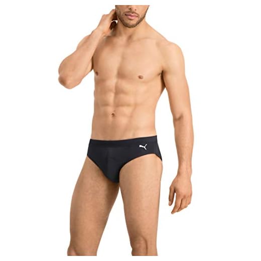 PUMA Herren Badehose Active Cat Logo Brief M, Black, XL, 512378 01