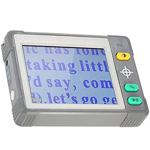 XINAN 3.5In Low-Vision Reading Electronic Aid, 3-15X Zoom, 7 Color Modes, AV/TV Output, Built-in LED Light, Ideal Tool for Low Vision Reading, Writing, Viewing Maps, Books