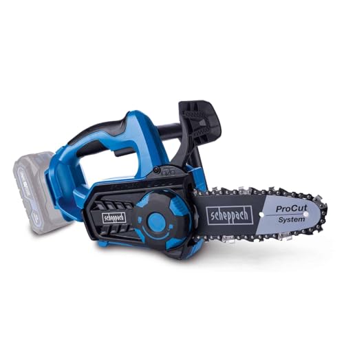 Scheppach Tronçonneuse sans fil BC-TCS200-X - série 20V IXES - Brushless - longueur guide-chaîne 20 cm - longueur de coupe 17.5 cm - vitesse de coupe 7 m/s - frein de chaîne - machine nue