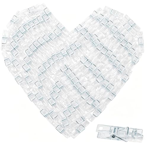 Mini Photo Clips 100pcs Clothes Pins for Photos Clear Plastic Clothespins Small Clothes Pins Tiny Clothespins for Photos Crafts Pictures