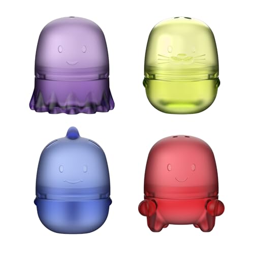 Ubbi Translucent Interchangeable Silicone Bath Toys Set of 4