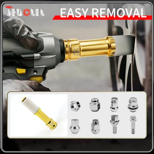 Image of 19mm 1 /2 inch Extra-Long Wheel Protector Impact Socket, Lug Nut Removal | 6 Point, Non-Marring, Thin Wall, Deep Socket, Wheel Protector, Protective Socket, Color-Coded, Cr-Mo Steel, Hand Repair Tool