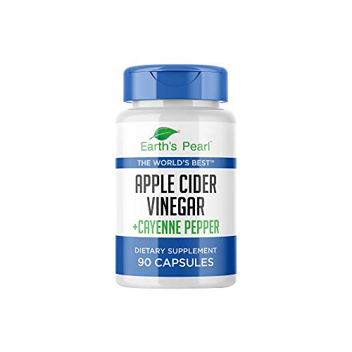 Organic Apple Cider Vinegar Supplement with Organic Cayenne Pepper - Easy to Swallow Capsules