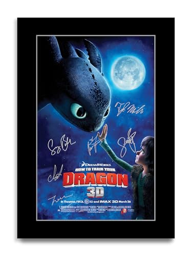HWC Trading How to Train Your Dragon Cadeaux imprimés affiche photo autographe signée pour les fans de cinéma (ID-003230) - A4 Impression Uniquement