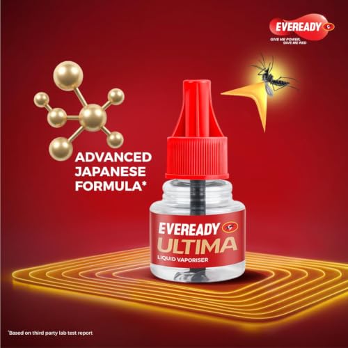 Image of Eveready Ultima Mosquito Repellent, Machine + 2 Refill Combi Pack, Dual Mode - Normal & High, Advanced Japanese Formula, 100% Protection from Dengue, Chikungunya & Malaria
