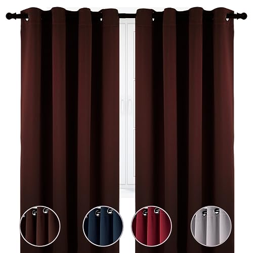 Cortinas, Home SELECTSHOP Cortinas Blackout para Recamara 2 Paneles Cortinas Opacas para Sala con Ojales, Aislamiento térmico sólido con Cortinas de Ventana de reducción de...