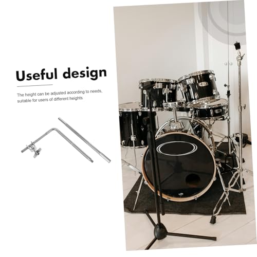 Abrazadera metálica ajustable para tambor Totority Soporte para campana de vaca Clip resistente para montaje en batería Accesorio para campanas miniatura 5