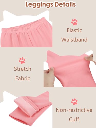 Resinta 3 Pack Girls Winter Fleece Lined Leggings Thick Warm Leggings Footless Velvet Pants Tights for Girls2