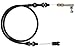 Lokar XTC-1000RJ48 Midnight Series Hi-Tech Throttle Cable Kit; 48 in; Ramjet 502; Black Stainless Steel Housing; Black Fittings