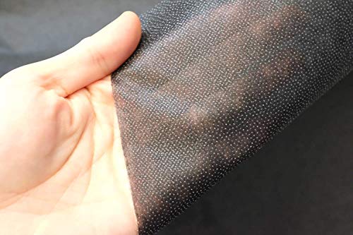 2 Meters Iron on Interfacing Non-Woven Black Color Light Weight 40\" Wide Single-Sided Fusible Shipped from US Good for DIY Ideas