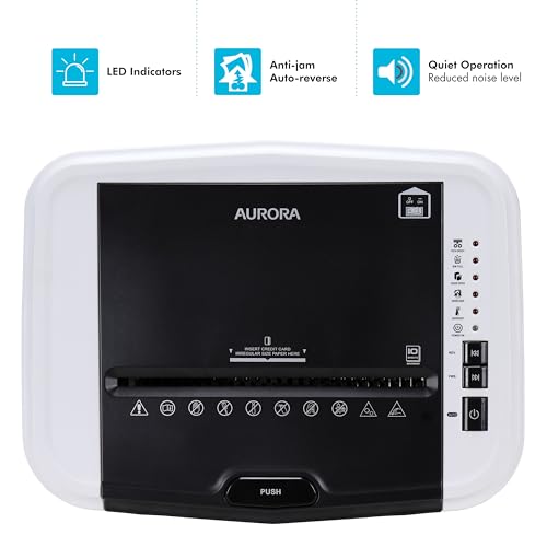 Aurora Professional Grade 120-Sheet Auto Feed Micro-Cut Paper and Credit Card Shredder AU120MF の商品画像 5