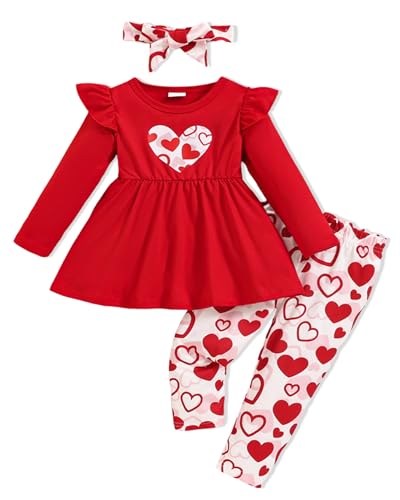 Image of Doresbebe Baby Girl Clothes Toddler Girl Outfits Infant Girl Summer Clothes for Girl Ruffle Shirt Pants+Cute Headband 3PCS