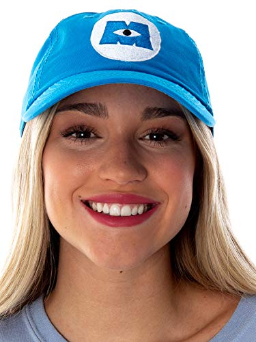 Disney Monsters Inc. Embroidered Logo Hat Adjustable Strap Baseball Cap Blue #TOP2