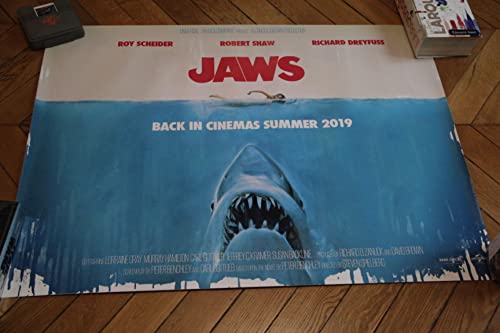 Affiche Jaws 1975 impression haute définition Quad UK de collection 76,6x101,6cm