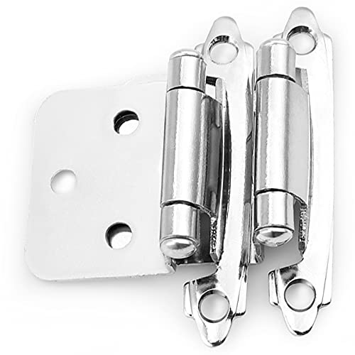 Gobekor 10 Pack Self Closing Kitchen Cabinet Hinges Polished Chrome Overlay Cabinet Hinges For Kitchen Cabinets #TOP29