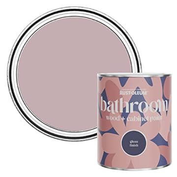 Rust-Oleum Pink Moisture Resistant Bathroom Wood and Cabinet Paint in Gloss Finish - Little Light 750ml