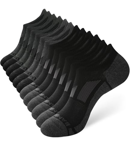 Image of BAMBOO COOL Men's No-Show Socks Low Cut Breathable Moisture-Wicking Socks Non Slip Running Workout casual, 6 Packs