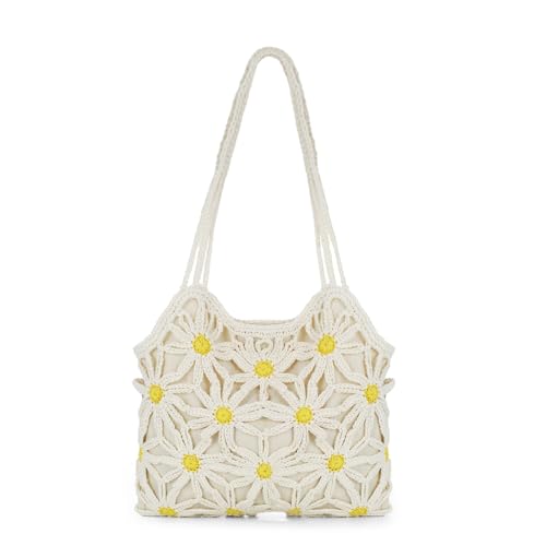 Bolso de playa tejido a crochet para mujer miniatura 1
