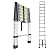 TINVHY Telescopic Ladder 3.8M/12.5Ft Aluminum Collapsible Retractable Portable Extension Ladder for Household or Outdoor Work 330lbs Capacity