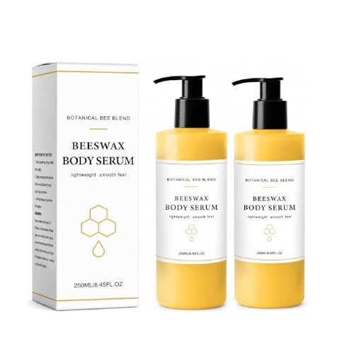 Sérum corporal de cera de abejas: loción corporal hidratante con extracto de aloe vera y manteca de karité, una crema hidratante ligera y no grasa para una piel de aspecto radiante,2pcs