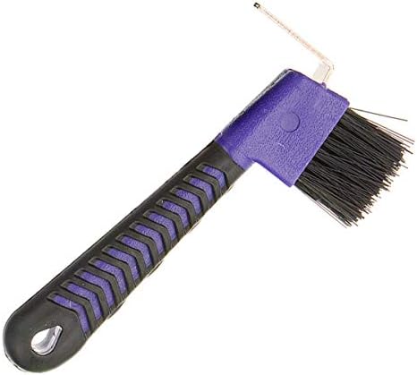 BOTH WINNERS Horse Hoof Pick Brush with Soft Touch Handle (Purple)