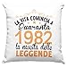 Cuscino personalizzato Idea Regalo per compleanno 1982 La vita comincia a quaranta la nascita delle leggende, festa dei 40 anni - con Imbottitura (Bianco, 40_x_40_cm)
