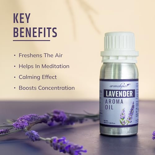 Image of Aromahpure Lavender Aroma Oil | 100ml Undiluted & Natural | Long-Lasting Scent for Aromatherapy, Candle & Soap Making, Diffusers, Room Freshener, Humidifier, Bathroom Revitalizer & Home Essentials