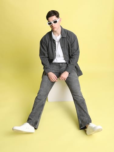 Image of BENE KLEED Men Light Fade Whisker Effect Pure Cotton Jeans