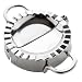 Rovello Stainless Steel Dumpling & Empanada Maker (3 ¾ inch) Pierogi Mold and Dough Press Set With Complimentary Basting Brush
