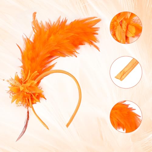 MWOOT Feather Headband, 1920s Feathered Headpiece - Image 2