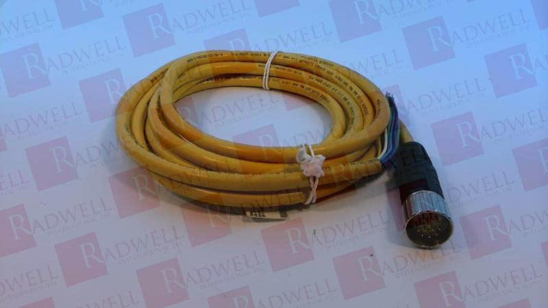 CSM 12-11-4.6, Cordset, Str F M23 M 12p to Cut end, 11x18AWG 4.6m, PVC YEL, U4704-06