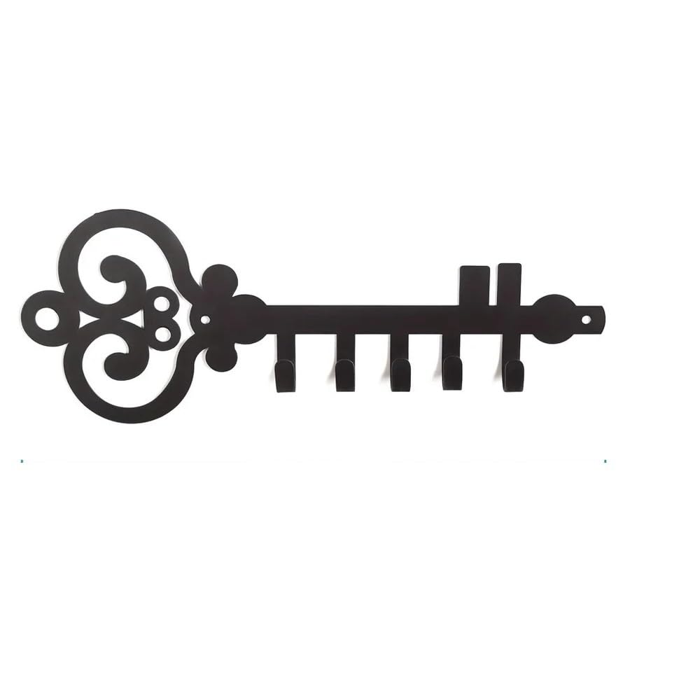 YQINQIN83B Coat Hangers 1PC Wall Keychain Storage Hooks for Decorative Black Metal Key Organizer Rack Hook for for Bedroom