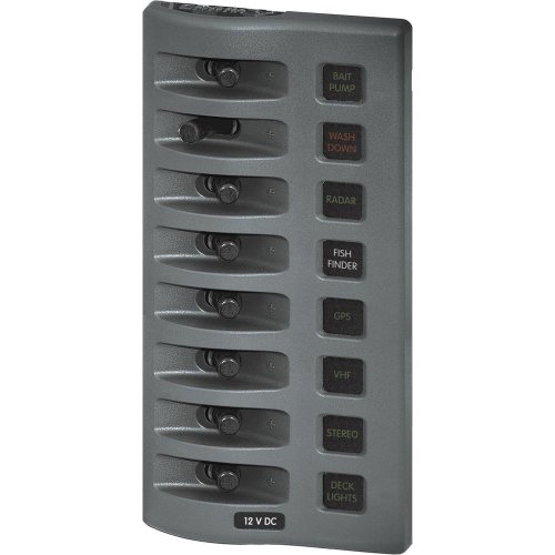 Panneau de fusible Blue Sea Systems 4308 robuste et résistant à l'eau 8 positions