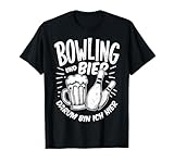 Bowling Bier Vatertag Lustig Saufen Spruch Spaß Papa Männer T-Shirt