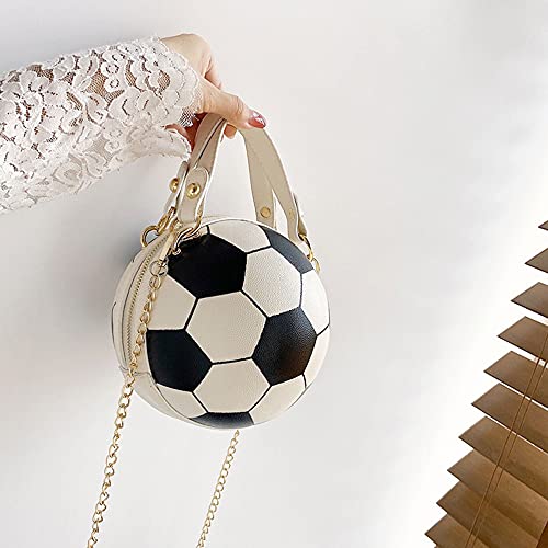 Bolso de hombro redondo para mujer en forma de balón de baloncesto miniatura 7