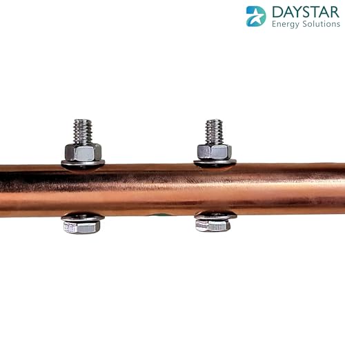 Image of Daystar Solutions (GroundOne) Copper Bonded Single Spike Lightning Arrester | 13 mm Diameter | 1016 mm Length | Base Plate 92x92 mm | for Protection Coverage from The top Point | Pack of 1