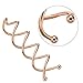 Coil Hair Pin Non-Scratch Round Tips Twist Screw Hair Pin for DIY Hair Style (Rose Gold, 50 Pieces)