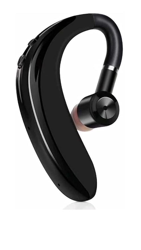 Wireless Bluetooth Earbud with Ear Hook, Noise Reduction Handsfree Headset with Mic, Long Battery Life, Sweatproof Single Ear Headphone for Calls, Driving & Sports (Black)-image-31
