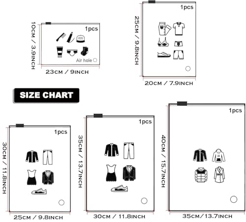 Image of 10Pcs Plastic Packaging Bag, Frosted Zipper Bag for Clothe, Travel Bag For Shoes Cosmetic Jewellery Tolitary School Trip| Zip Lock Bag with Air Vent Hole, Multipurpose Storage Pouch (2 Set)