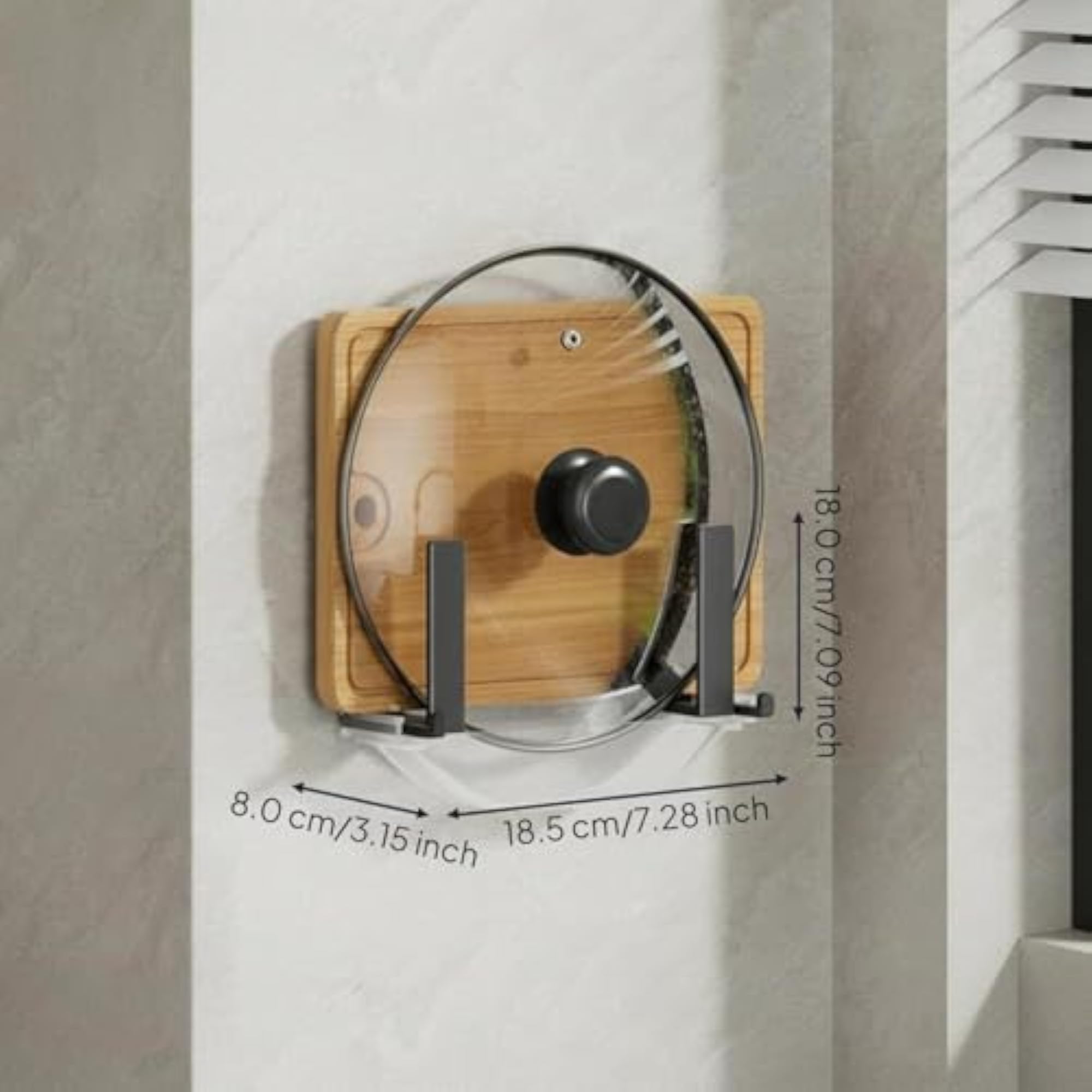 Wall-Mounted Pot Lid Rack
