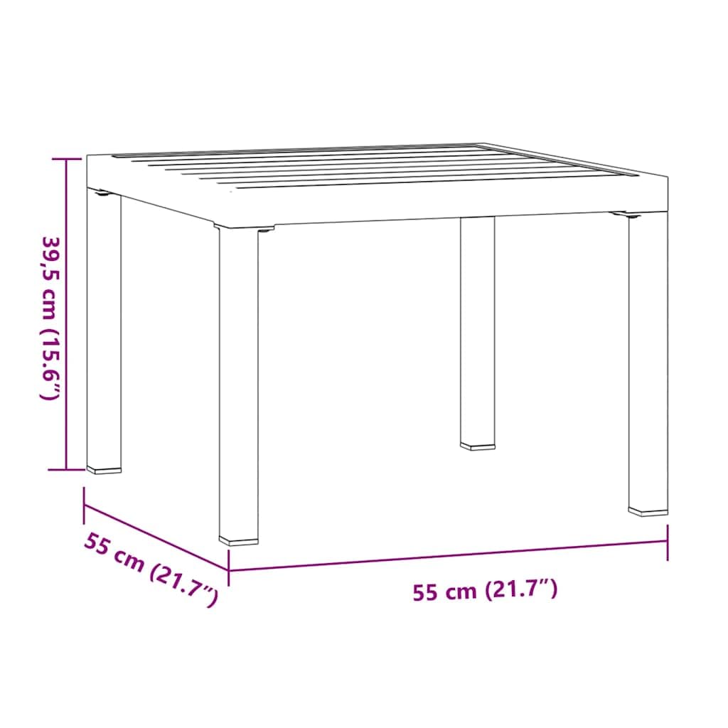 vidaXL Stolik kawowy do ogrodu, czarny, 55x55x39,5 cm, malowana stal, stolik do ogrodu, stolik na taras, stolik, stoliki do ogrodu