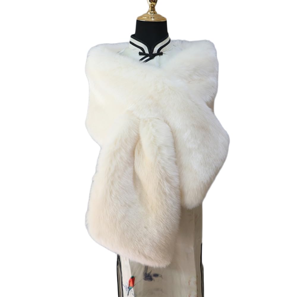 Écharpe en fourrure synthétique pour robe de mariée et accessoire festival de Noël