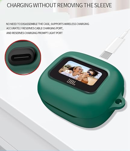 GIOPUEY Hülle Kompatibel mit Live Buds 3/JBL Live Flex 3/Live Beam 3, Silikon Stoßfeste Schutzhülle, Ultradünn Case Cover, Kein Geruch, Hülle Silikon - Schwarz