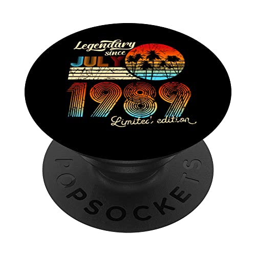 Legendario De Cumpleaños Desde Julio De 1989 Regalo PopSockets PopGrip Intercambiable