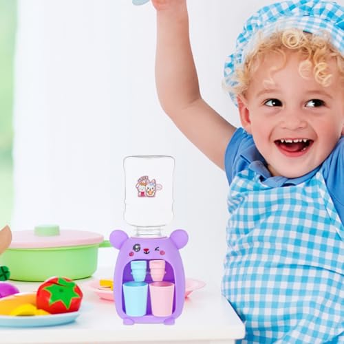 Kids Mini Water Dispenser Toy：Plastic Water Machine with Dual Outlets - Enhances Creativity and Hand-Eye Coordination, Cute Animal Design for Playtime and Room Decor（Purple）200ml - Image 7