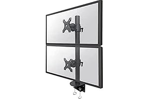 NewStar Neomounts NM D775BLACKPLUS Flat Screen Desk Mount, Black