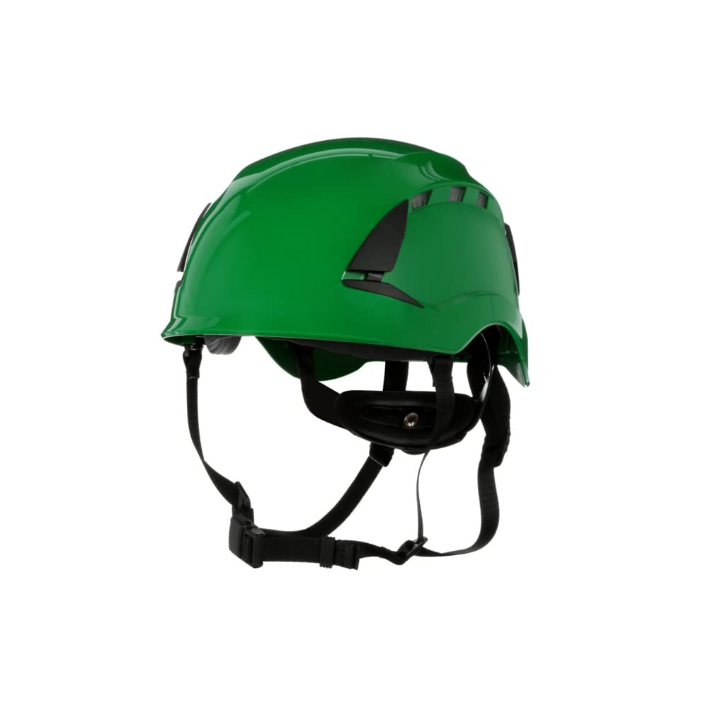 3M SecureFit X5000 Safety Helmet, Vented, 1000V, CE, Green, X5004VE-CE